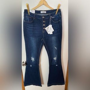 Betu Bell Bottom Jeans for Women Stretch Flare Dark Blue
High Waisted Skinny